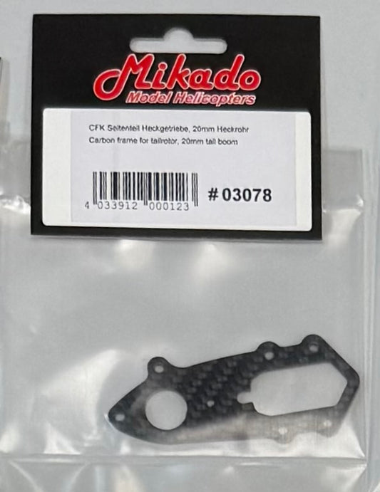 3078E Carbon frame for tailrotor, 20mm tail boom LOGO 400/500