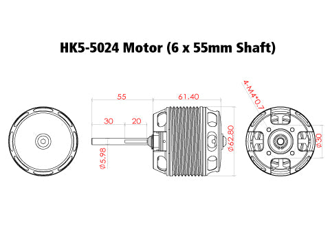 Scorpion HK5-5024 & Tribunus III 14-220A ESC Power System for LOGO700V2 (Pre-Order)
