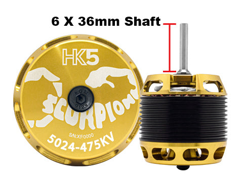Scorpion HK5-5024-475kv (6 x 36mm shaft)