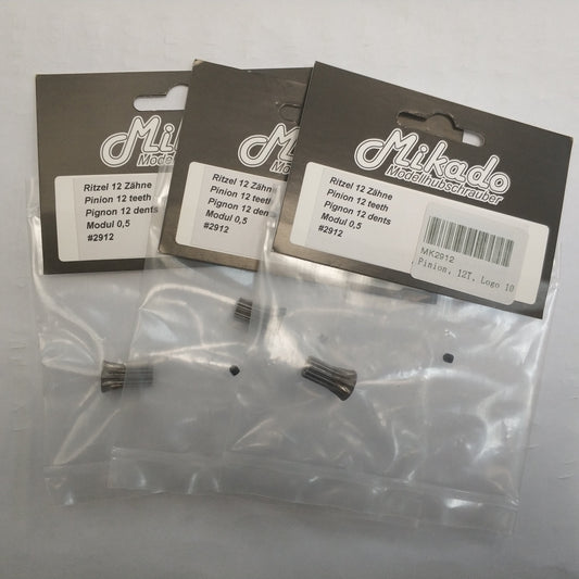 2912E Pinion 12 teeth M0.5 LOGO10