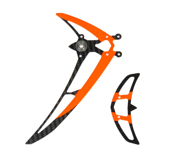 4983 Fin set LOGO 480 black/neon-orange