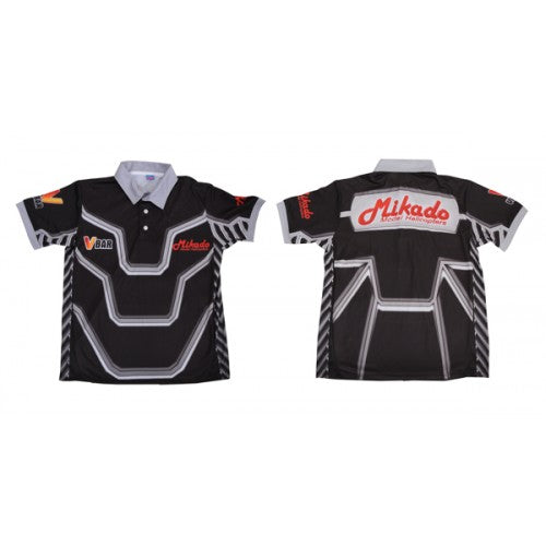 4862/4864 Mikado/LOGO T-Shirt Black/Grey/White, XL