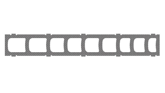4741 Lower Frame Carbon Chassis, 1,0mm LOGO 700 XXtreme
