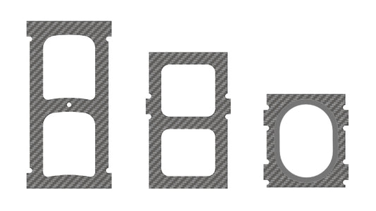 4743 Vertical Frames Carbon Chassis,1mm, LOGO 700 XXtreme