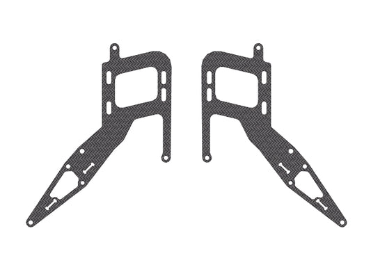 4774 Middle Stiffener Plate 1mm, LOGO 700 XXtreme