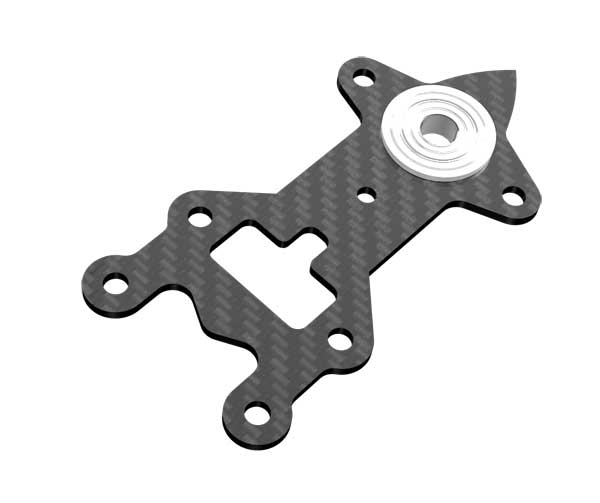 4831 Carbon tail gearbox plate w ball bearing, LOGO 480