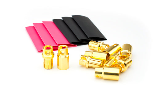 K9052 Kontronik Gold Plug System 8mm 5 Pairs & Shrinking Tube