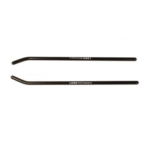 2496 NEW BLACK SKID PIPES 310MM X 8MM LOGO 600/700