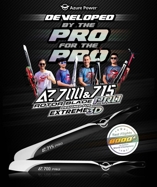AZ-715mm Azure Heli Main Blades 715 Pro (Pre-Order)