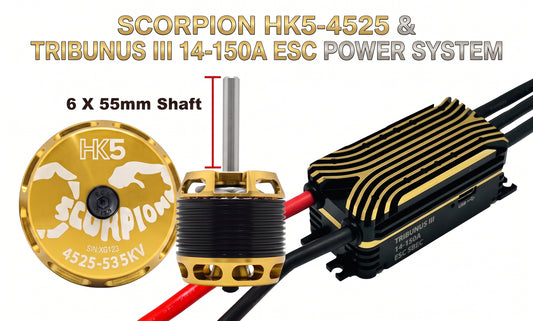 Scorpion HK5-4525-535KV & Tribunus III 14-150A ESC Power System for LOGO700V2 (Pre-Order)