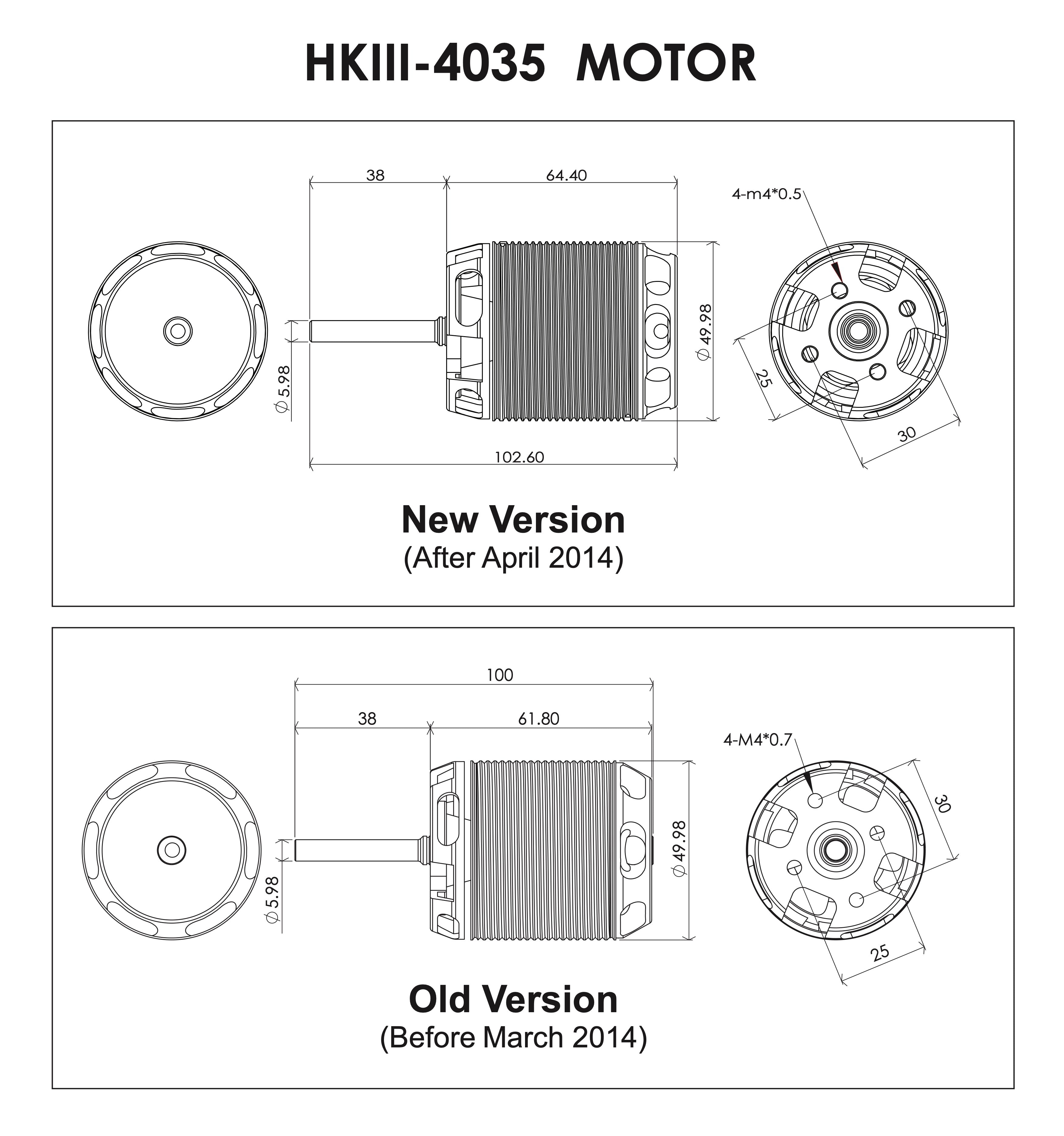 Scorpion HKIII4035-450Kv Motor (6mm Shaft) – Mikado Asia